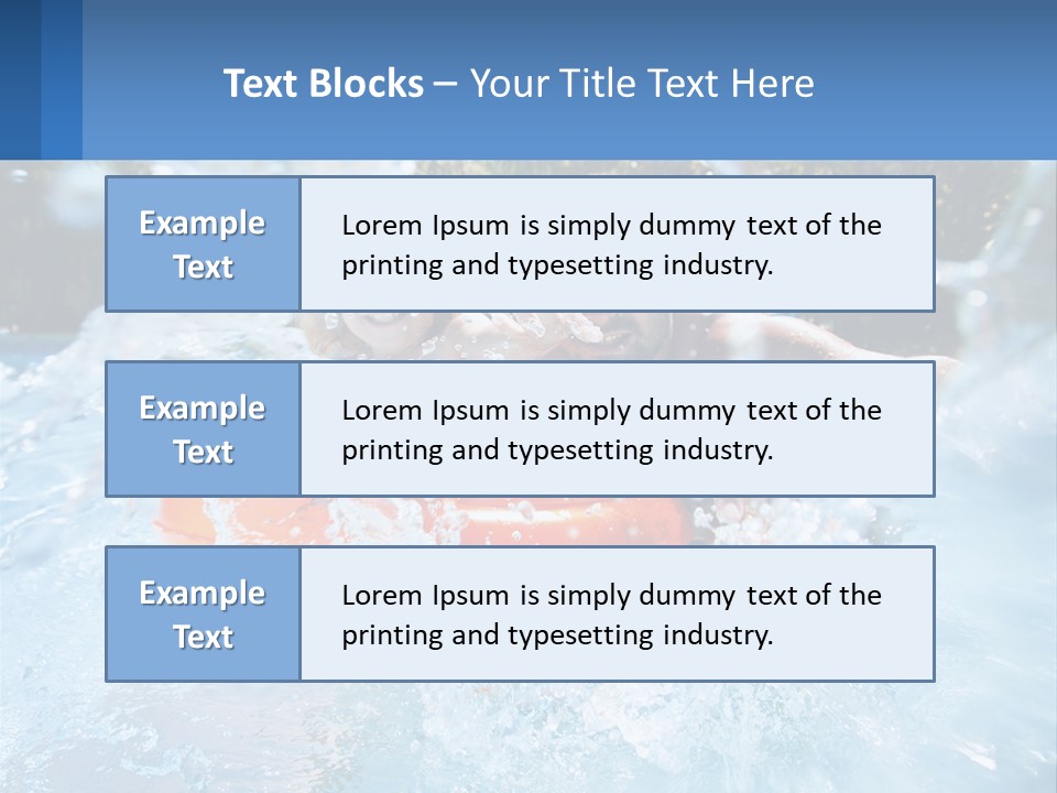 A Man And A Little Girl Are In The Water PowerPoint Template