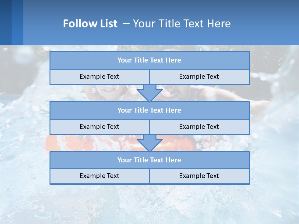 A Man And A Little Girl Are In The Water PowerPoint Template