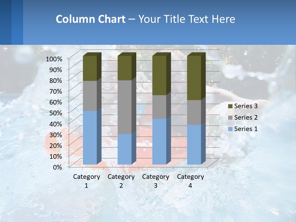 A Man And A Little Girl Are In The Water PowerPoint Template
