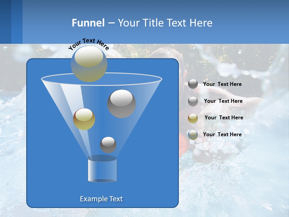 A Man And A Little Girl Are In The Water PowerPoint Template