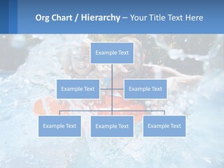 A Man And A Little Girl Are In The Water PowerPoint Template