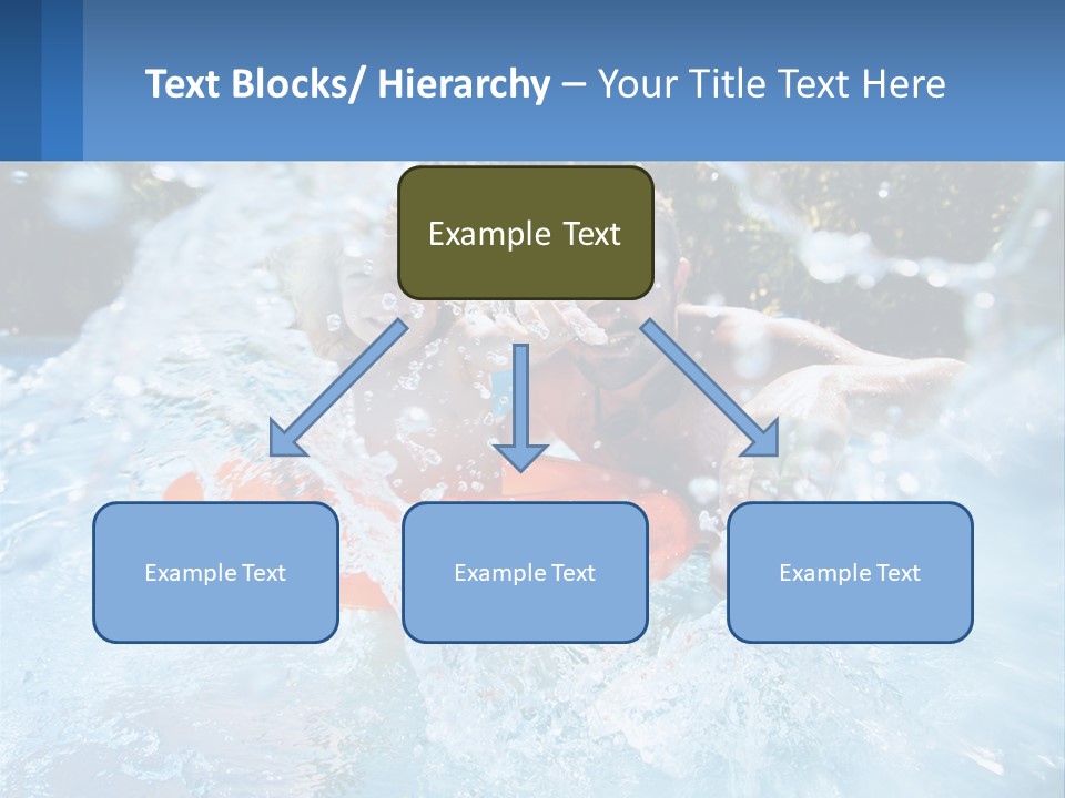 A Man And A Little Girl Are In The Water PowerPoint Template