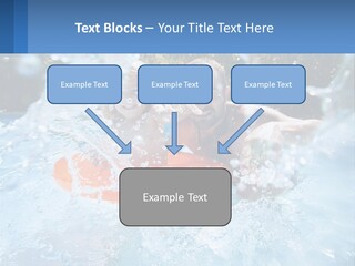 A Man And A Little Girl Are In The Water PowerPoint Template