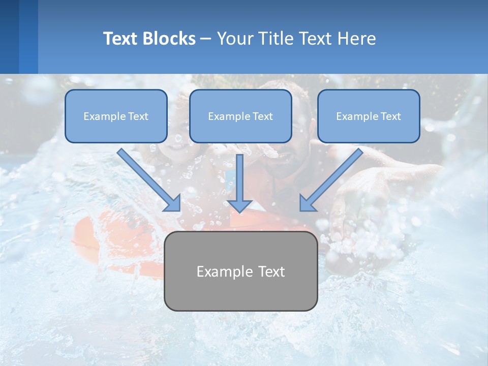 A Man And A Little Girl Are In The Water PowerPoint Template