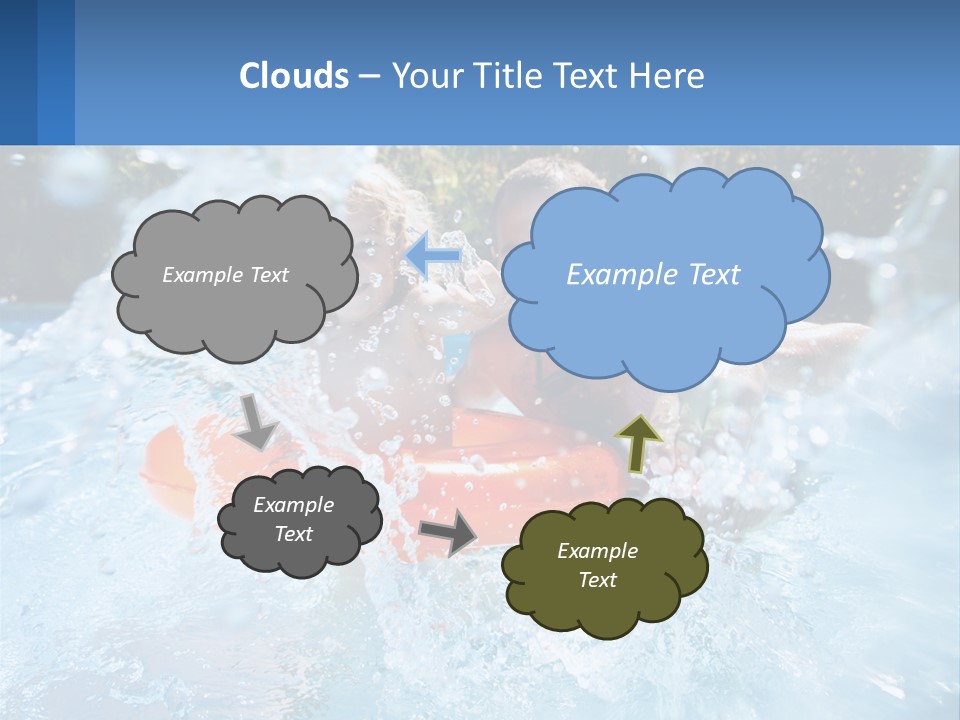 A Man And A Little Girl Are In The Water PowerPoint Template