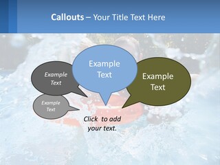 A Man And A Little Girl Are In The Water PowerPoint Template