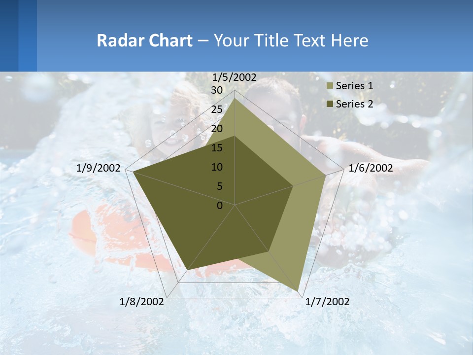 A Man And A Little Girl Are In The Water PowerPoint Template