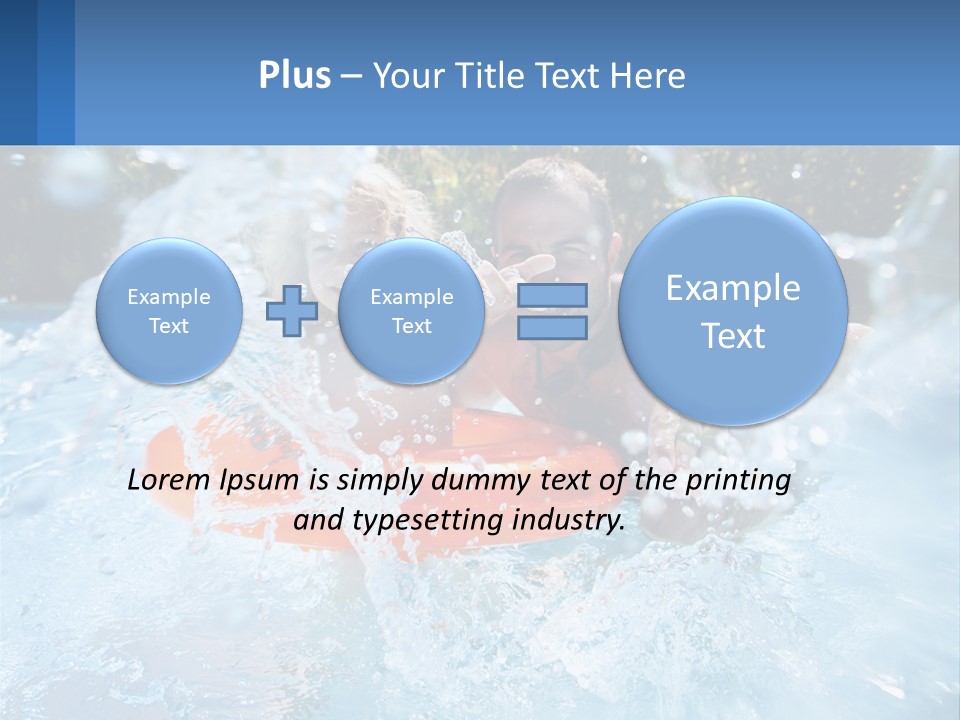 A Man And A Little Girl Are In The Water PowerPoint Template