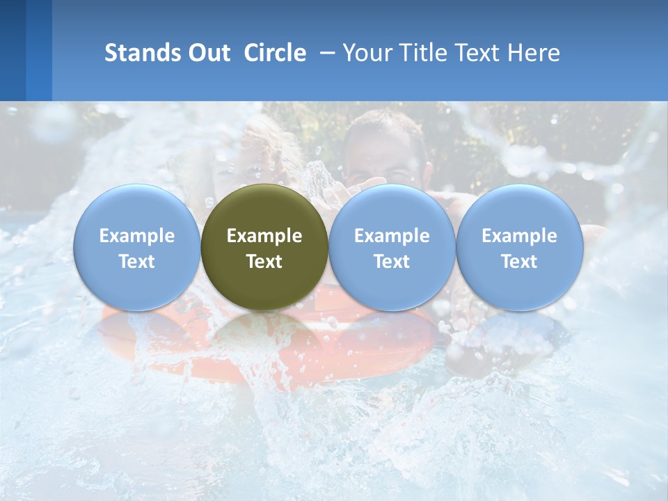 A Man And A Little Girl Are In The Water PowerPoint Template