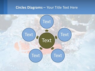 A Man And A Little Girl Are In The Water PowerPoint Template