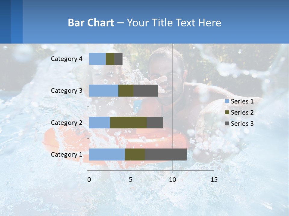 A Man And A Little Girl Are In The Water PowerPoint Template