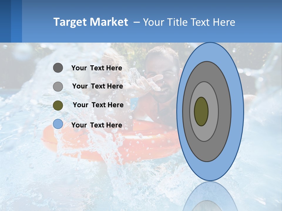 A Man And A Little Girl Are In The Water PowerPoint Template