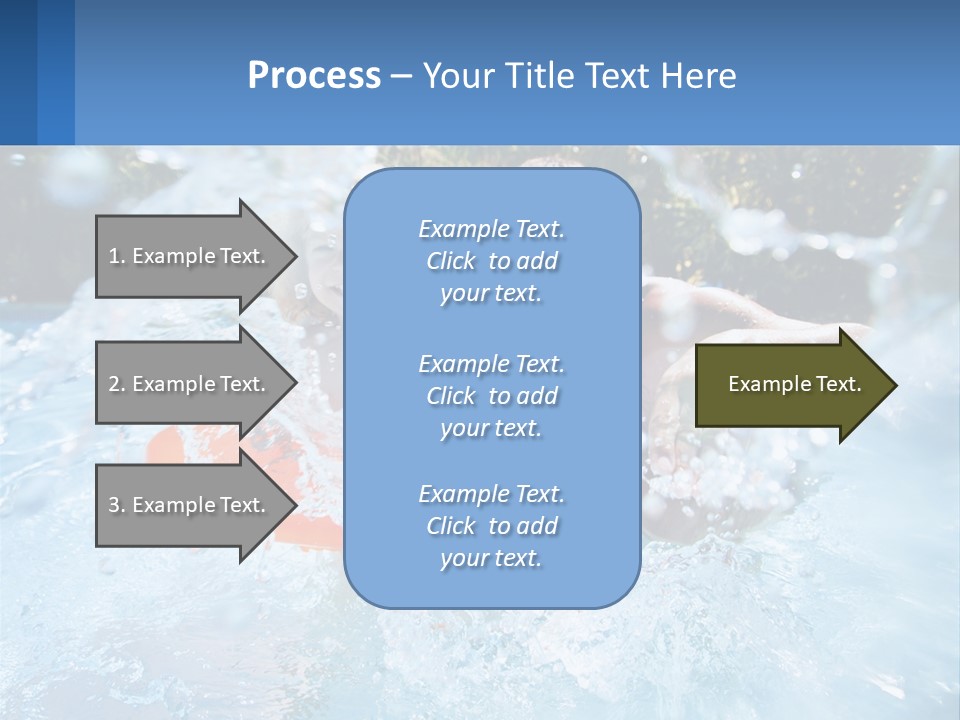 A Man And A Little Girl Are In The Water PowerPoint Template