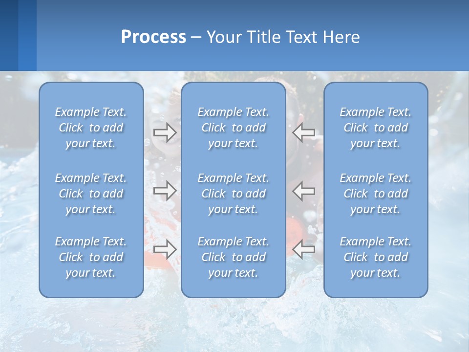 A Man And A Little Girl Are In The Water PowerPoint Template