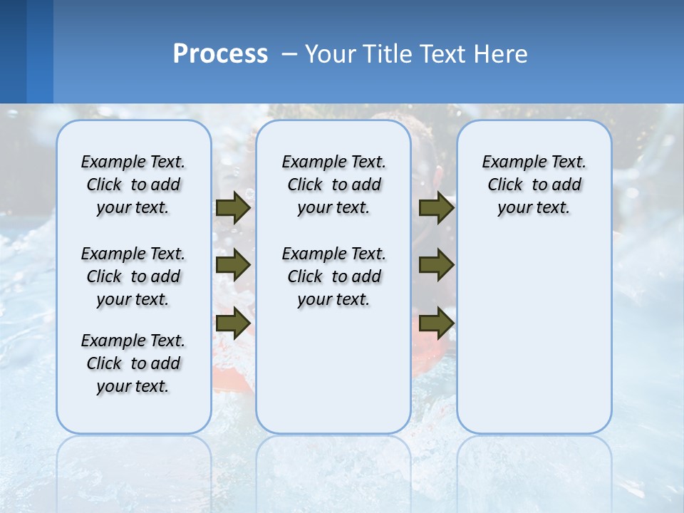 A Man And A Little Girl Are In The Water PowerPoint Template