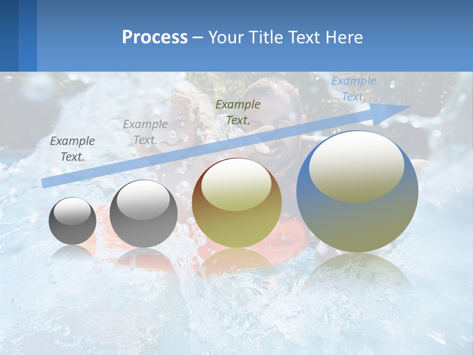 A Man And A Little Girl Are In The Water PowerPoint Template