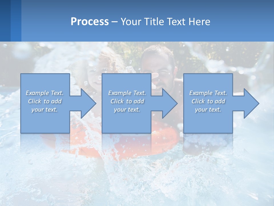 A Man And A Little Girl Are In The Water PowerPoint Template