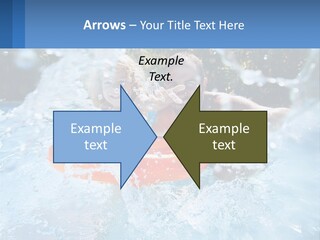 A Man And A Little Girl Are In The Water PowerPoint Template