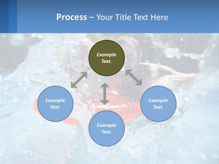 A Man And A Little Girl Are In The Water PowerPoint Template