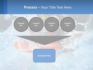 A Man And A Little Girl Are In The Water PowerPoint Template