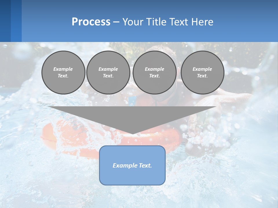 A Man And A Little Girl Are In The Water PowerPoint Template