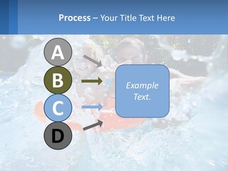 A Man And A Little Girl Are In The Water PowerPoint Template