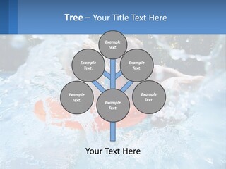 A Man And A Little Girl Are In The Water PowerPoint Template