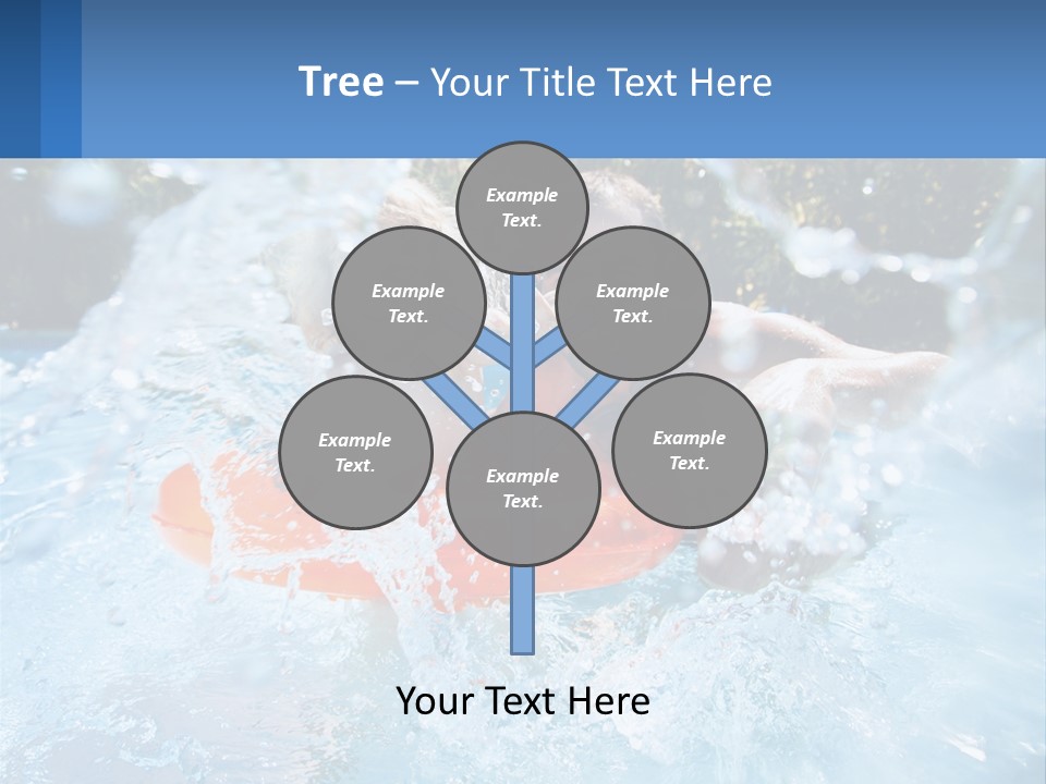 A Man And A Little Girl Are In The Water PowerPoint Template