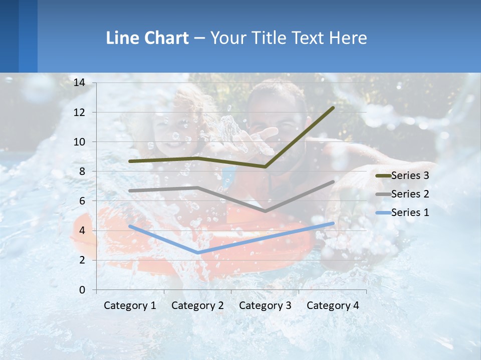 A Man And A Little Girl Are In The Water PowerPoint Template