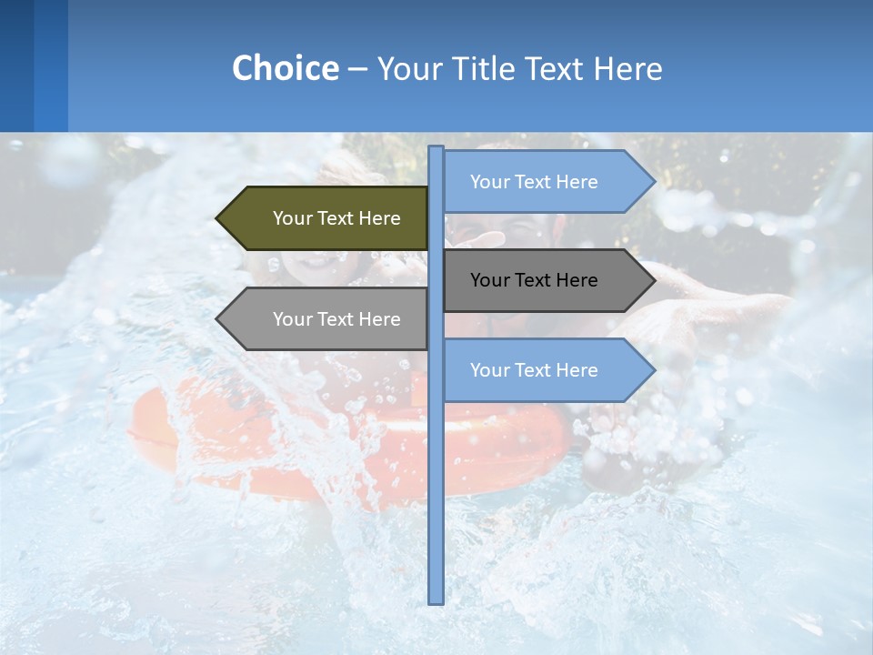 A Man And A Little Girl Are In The Water PowerPoint Template