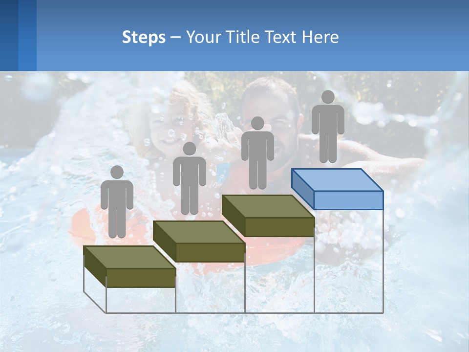 A Man And A Little Girl Are In The Water PowerPoint Template