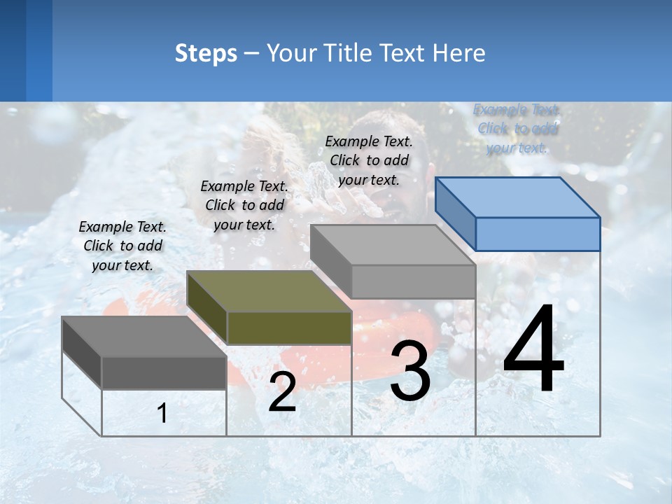 A Man And A Little Girl Are In The Water PowerPoint Template