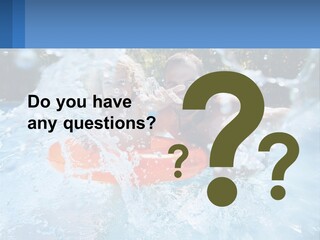 A Man And A Little Girl Are In The Water PowerPoint Template