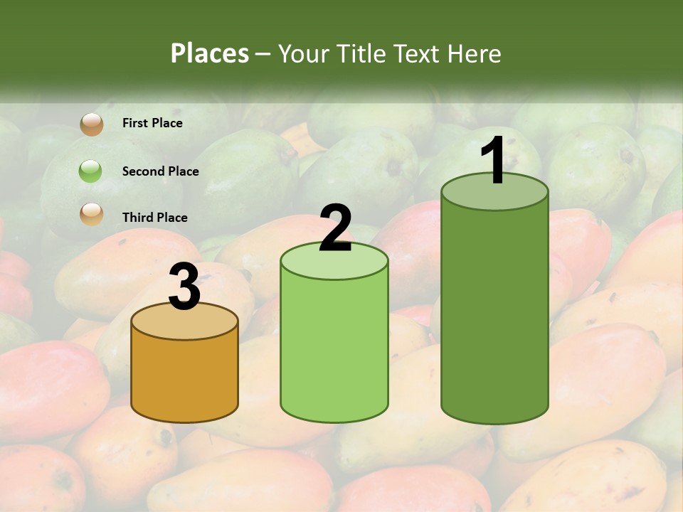 A Large Display Of Mangoes And Other Fruits PowerPoint Template
