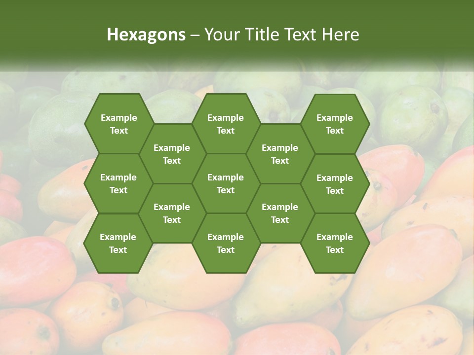 A Large Display Of Mangoes And Other Fruits PowerPoint Template