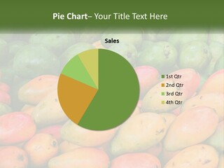 A Large Display Of Mangoes And Other Fruits PowerPoint Template