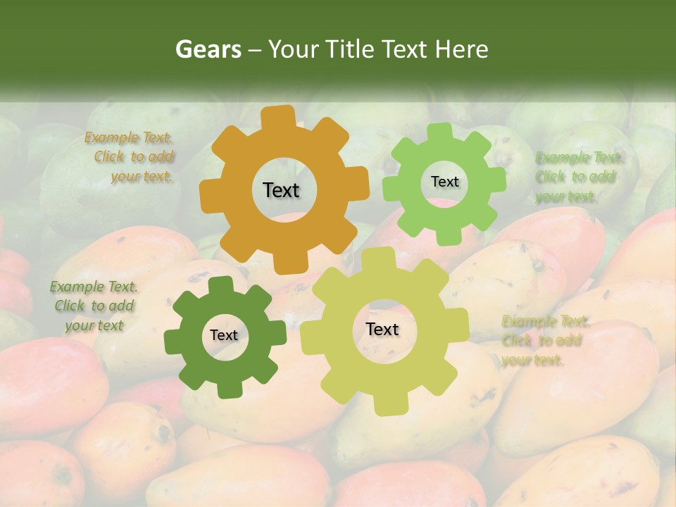 A Large Display Of Mangoes And Other Fruits PowerPoint Template