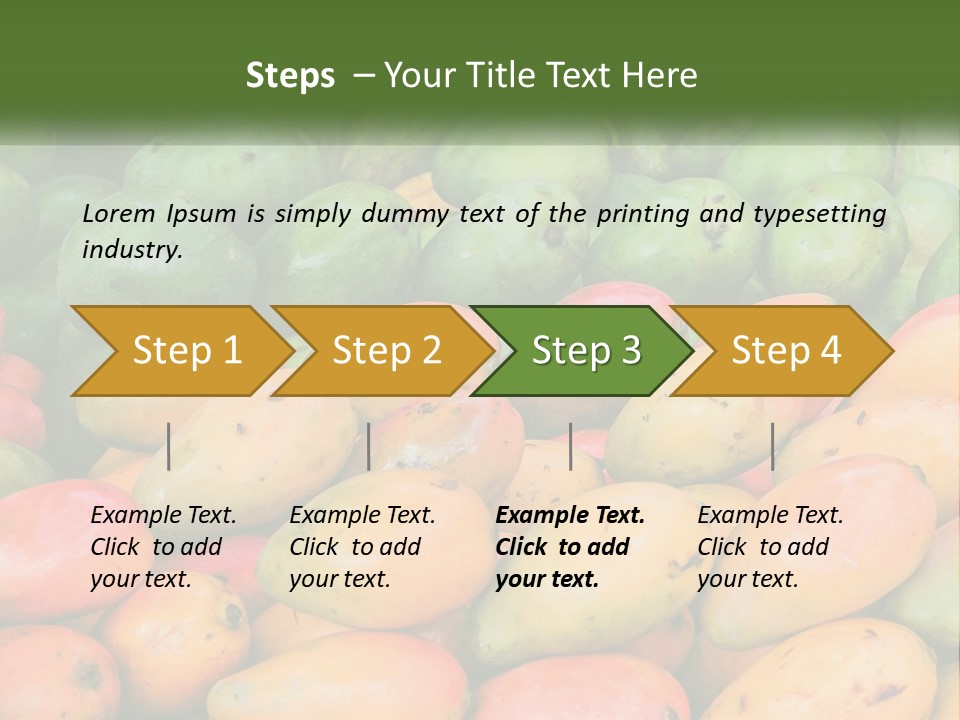 A Large Display Of Mangoes And Other Fruits PowerPoint Template