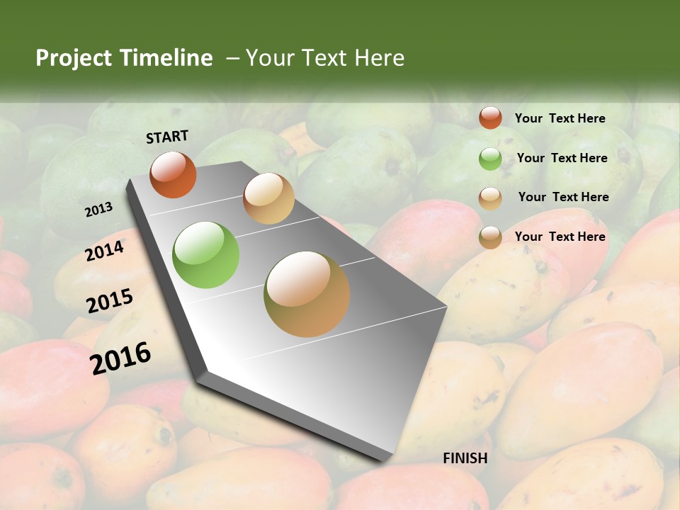A Large Display Of Mangoes And Other Fruits PowerPoint Template