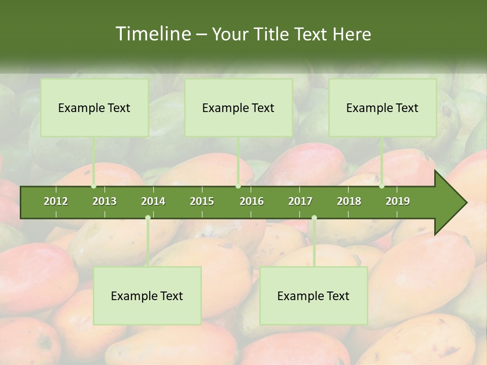 A Large Display Of Mangoes And Other Fruits PowerPoint Template
