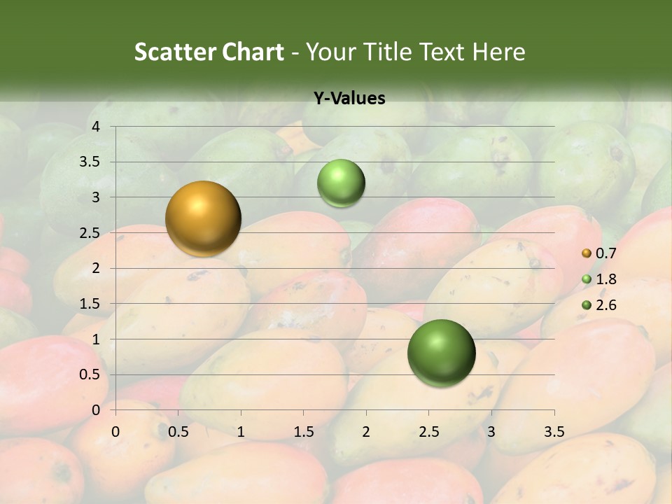 A Large Display Of Mangoes And Other Fruits PowerPoint Template