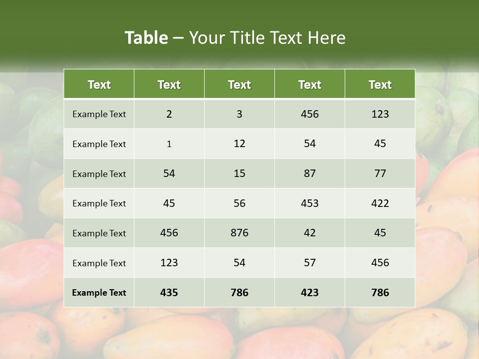 A Large Display Of Mangoes And Other Fruits PowerPoint Template