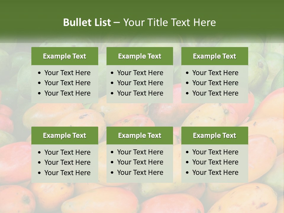 A Large Display Of Mangoes And Other Fruits PowerPoint Template
