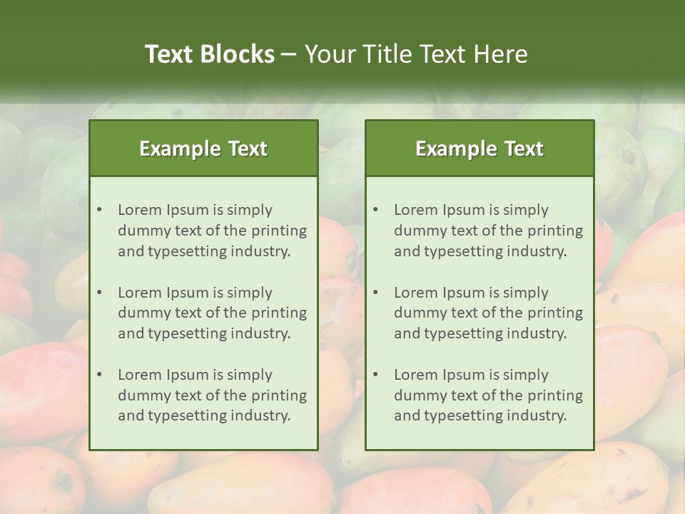 A Large Display Of Mangoes And Other Fruits PowerPoint Template