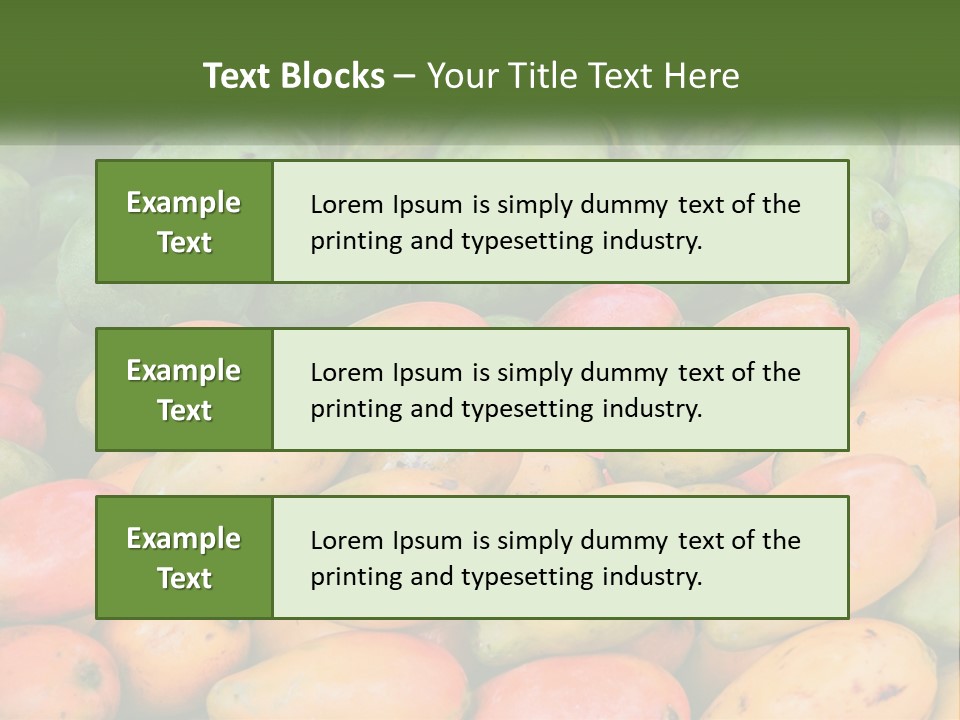 A Large Display Of Mangoes And Other Fruits PowerPoint Template