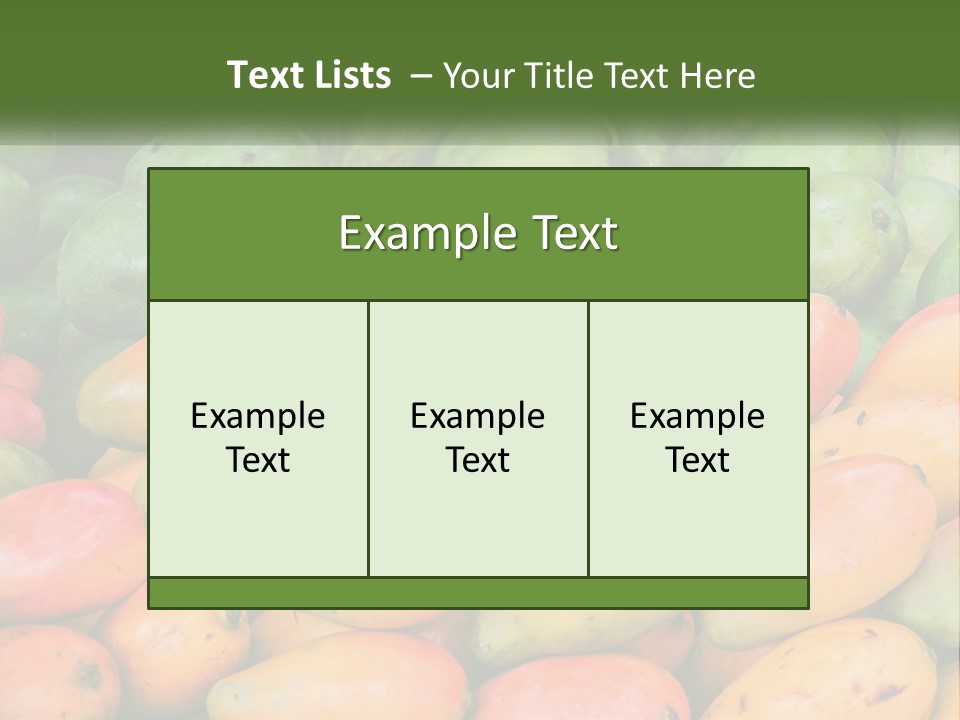 A Large Display Of Mangoes And Other Fruits PowerPoint Template