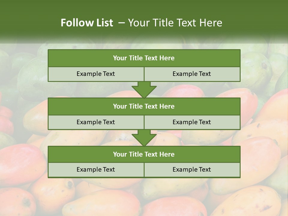 A Large Display Of Mangoes And Other Fruits PowerPoint Template