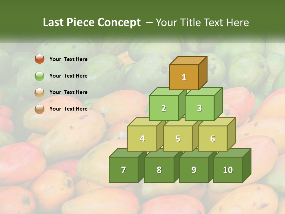 A Large Display Of Mangoes And Other Fruits PowerPoint Template
