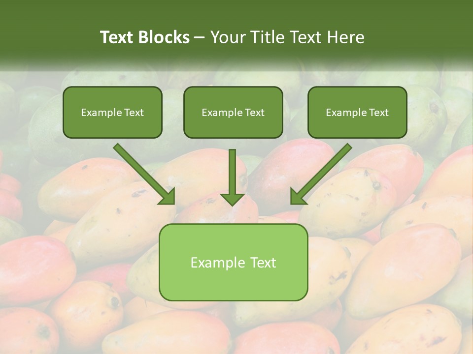 A Large Display Of Mangoes And Other Fruits PowerPoint Template
