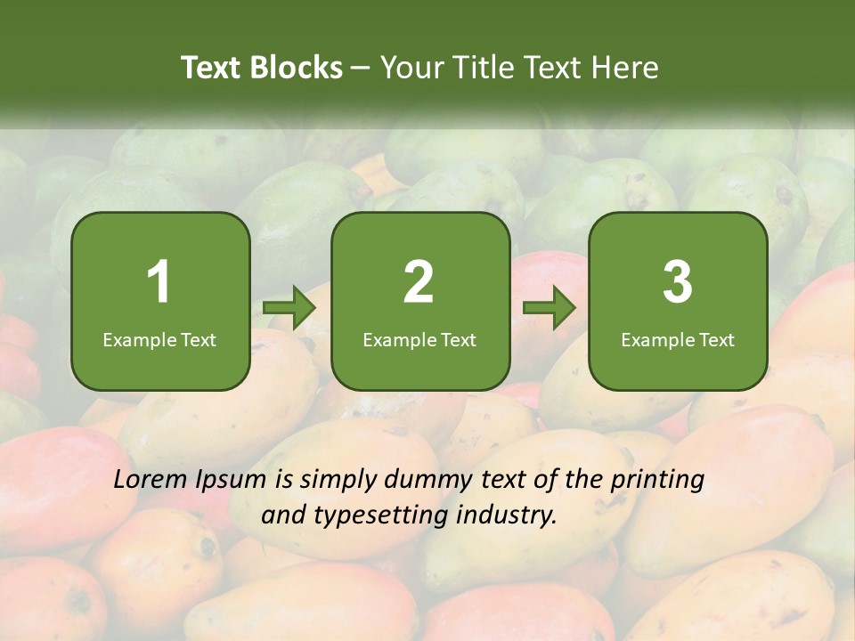 A Large Display Of Mangoes And Other Fruits PowerPoint Template